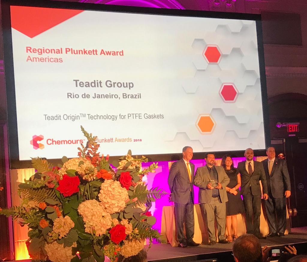 Plunket Awards 2018 premia Grupo Teadit por desenvolvimento inovador